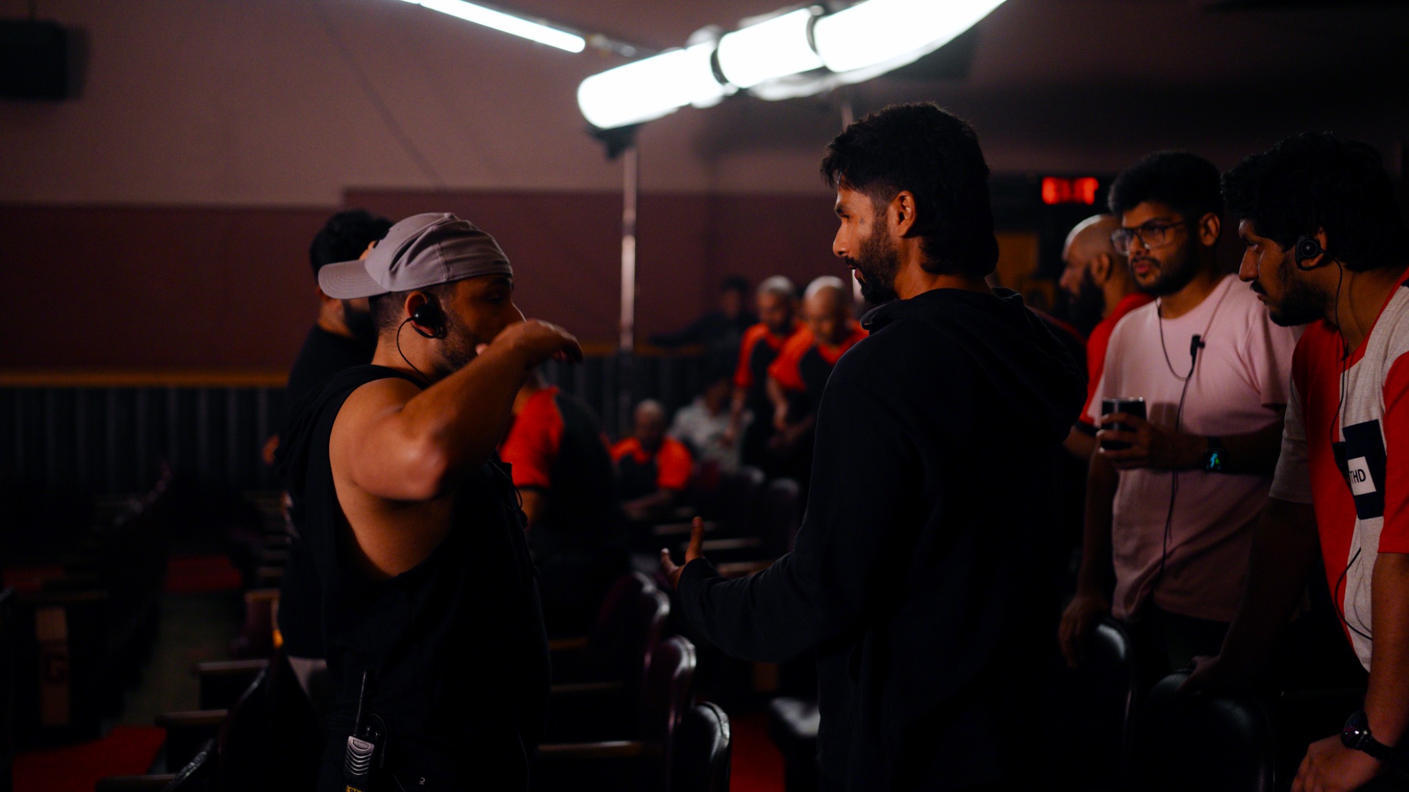 Dani del Rosario working on set during an action production